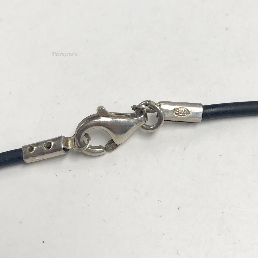 f142 Vintage Sterling Silver Beads Rope Necklace 16" long