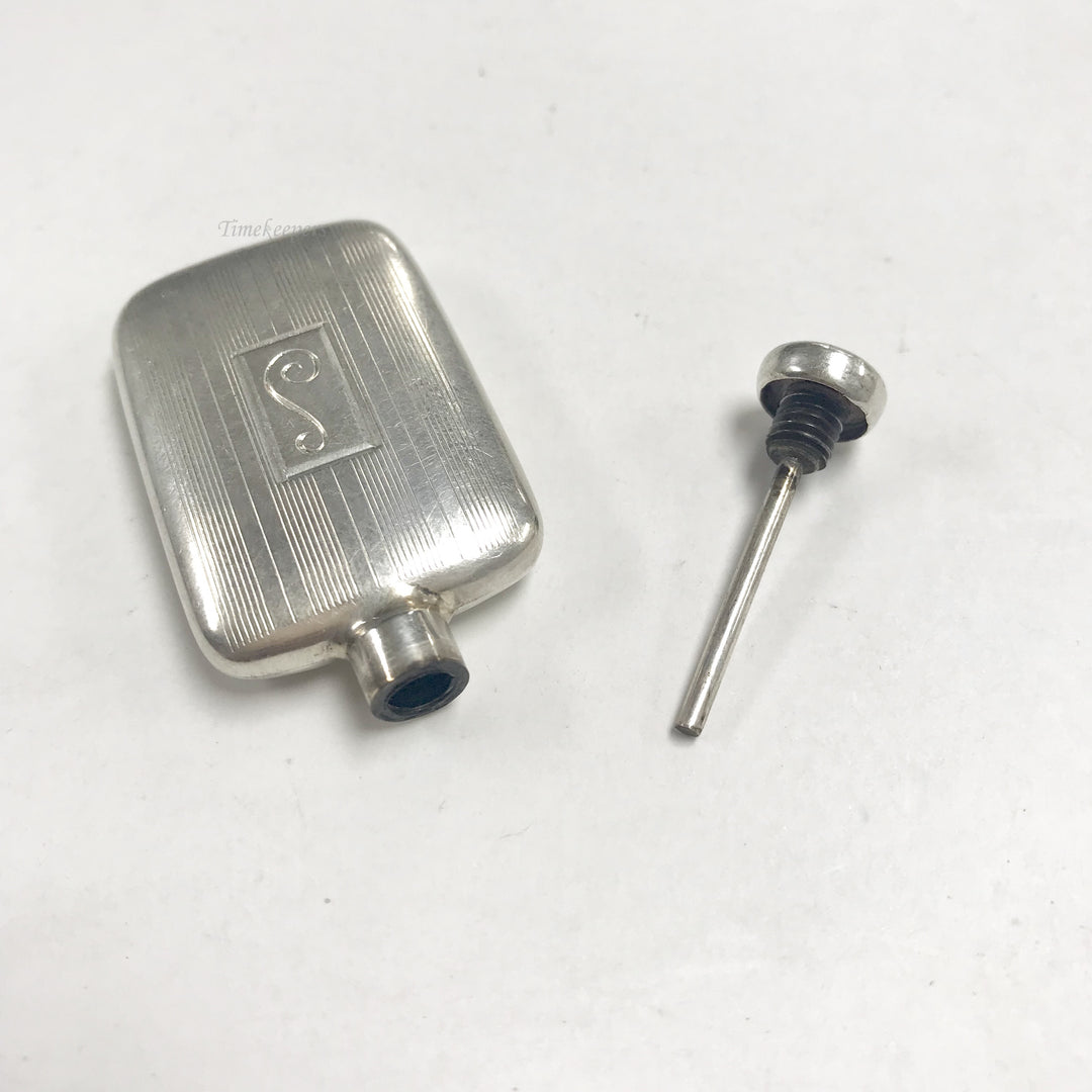 f152 Vintage Sterling Silver Empty Perfume Bottle