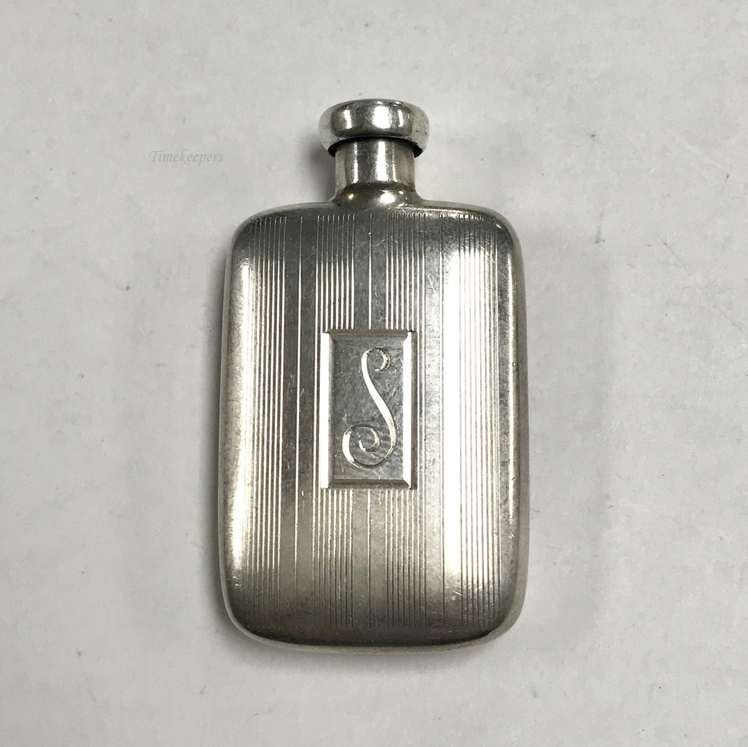 f152 Vintage Sterling Silver Empty Perfume Bottle