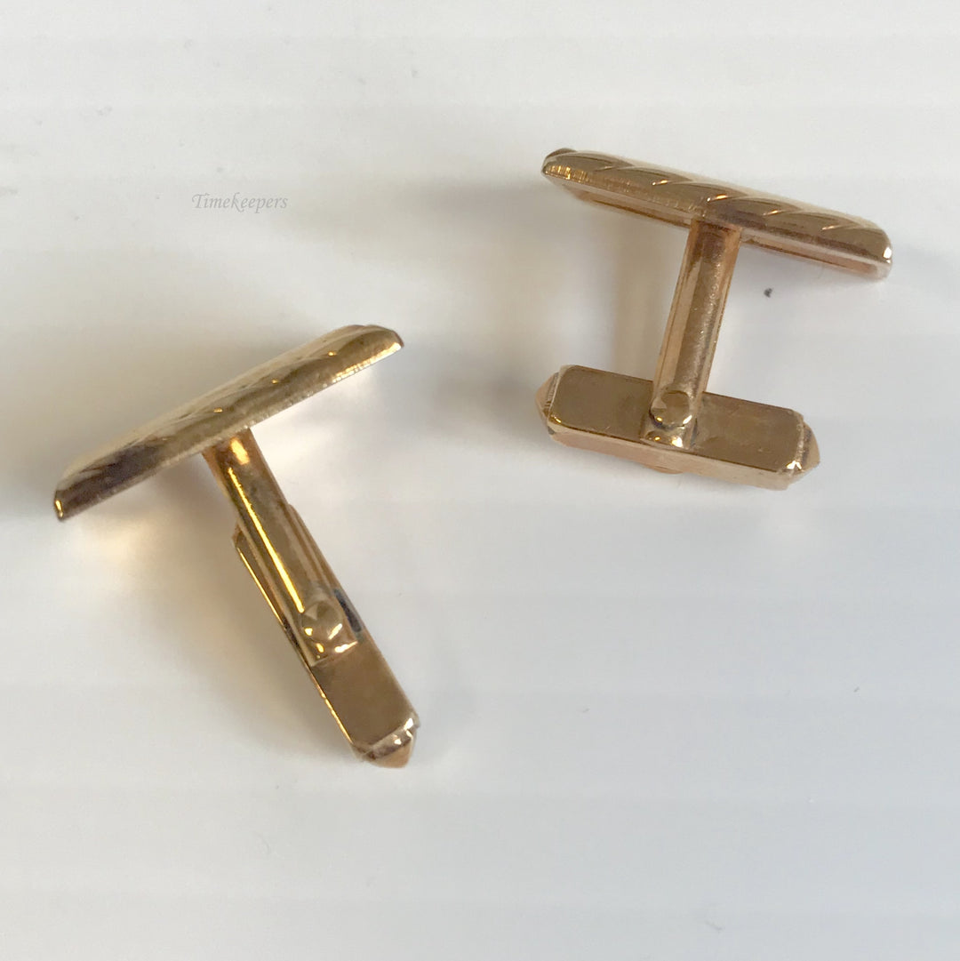 f166 Vintage Gold Tone Men's Cuff Links