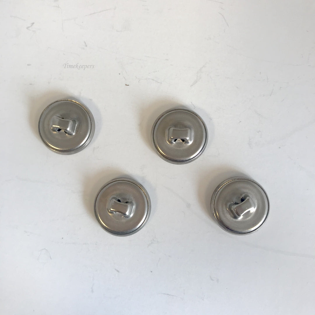 f177 Antique Metal Buttons Silver Tone Anchor Logo Set of 4