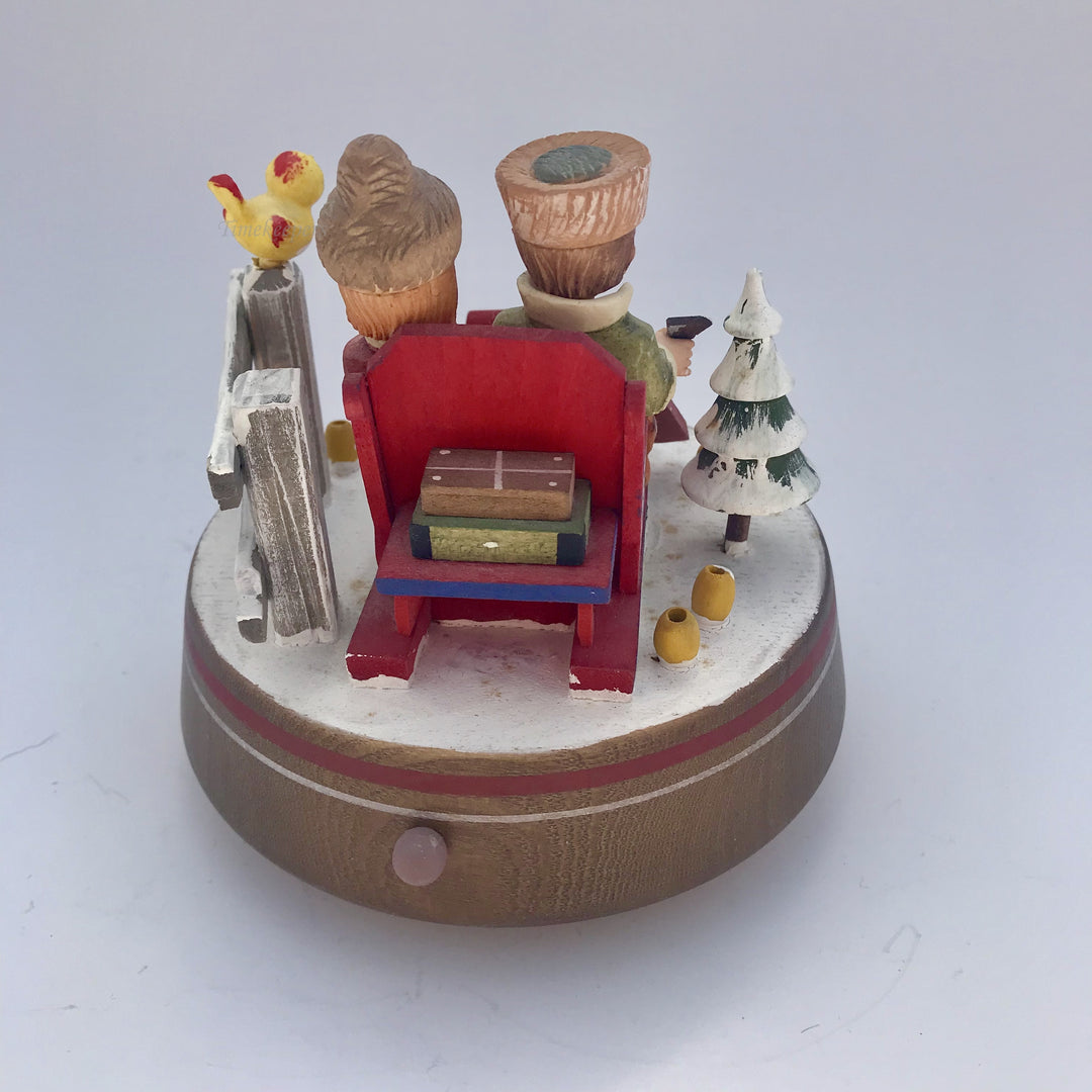 f193 Vintage Original Anri Italy "Lara's Theme" Winter Sleds Musical Box