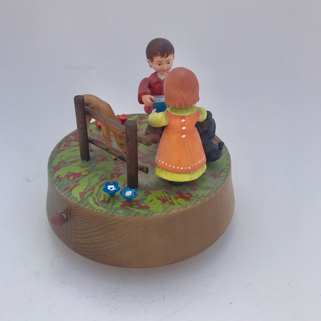 f196 Vintage Original Anri Italy "As time goes by" Unique Gift Musical Box