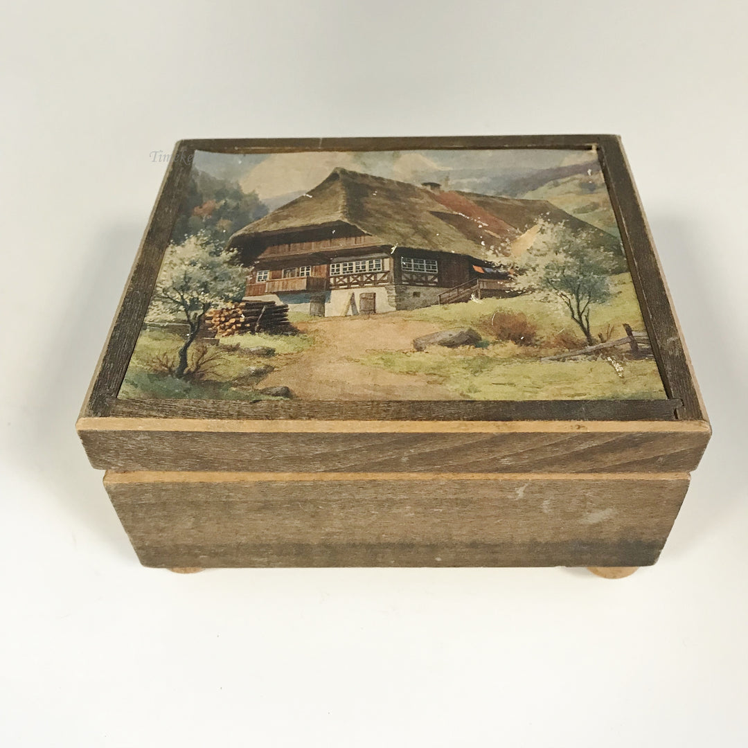f220 Vintage Thorens Movement Switzerland Musical & Jewelry Box 1930s