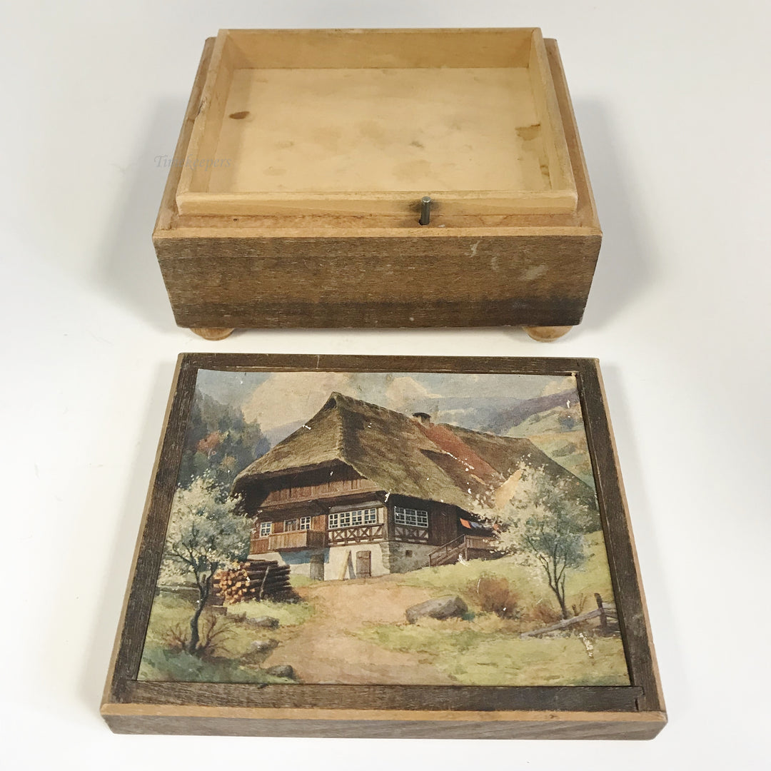 f220 Vintage Thorens Movement Switzerland Musical & Jewelry Box 1930s