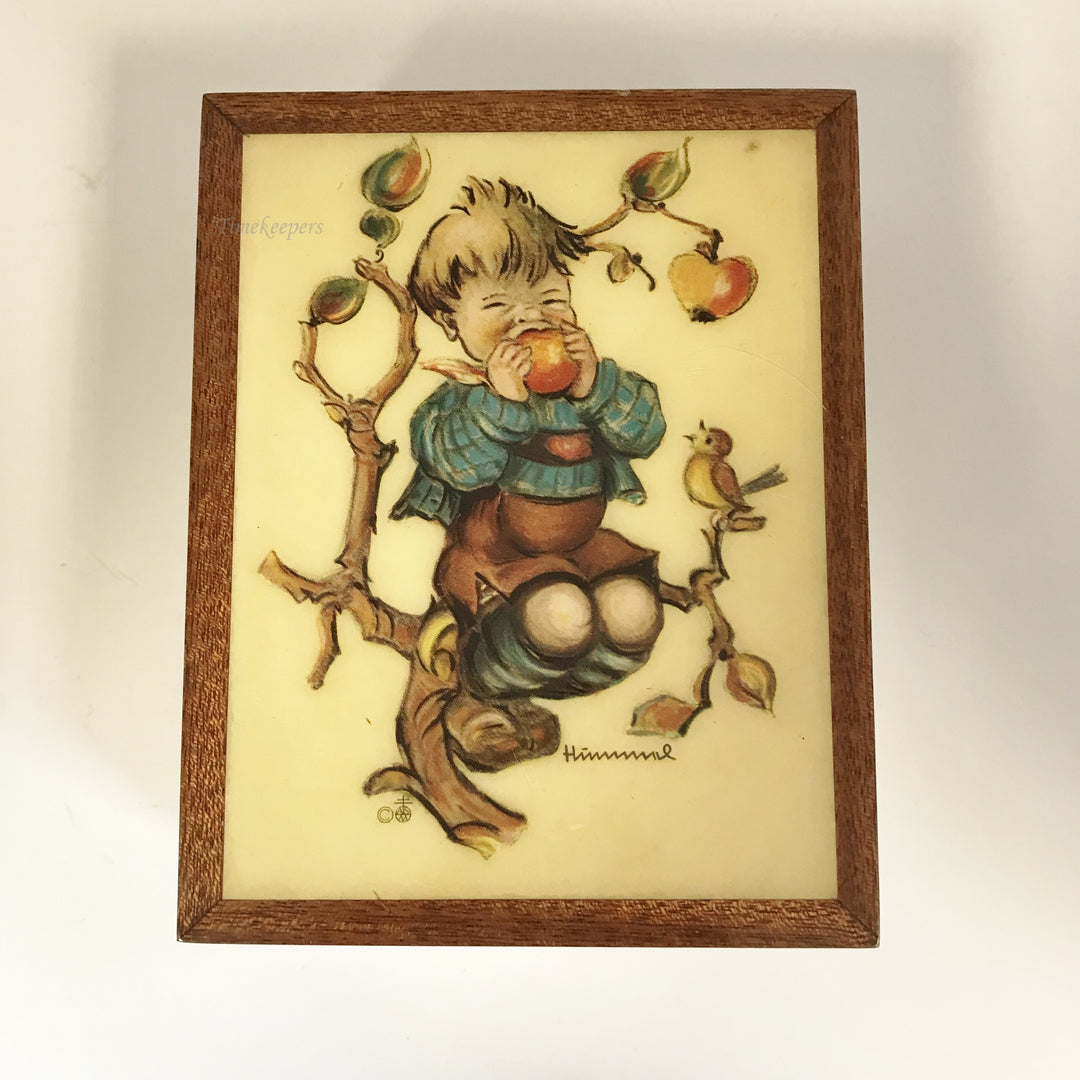 f221 Vintage Hummel German Musical Box Swiss Movement Raindrops Falling...