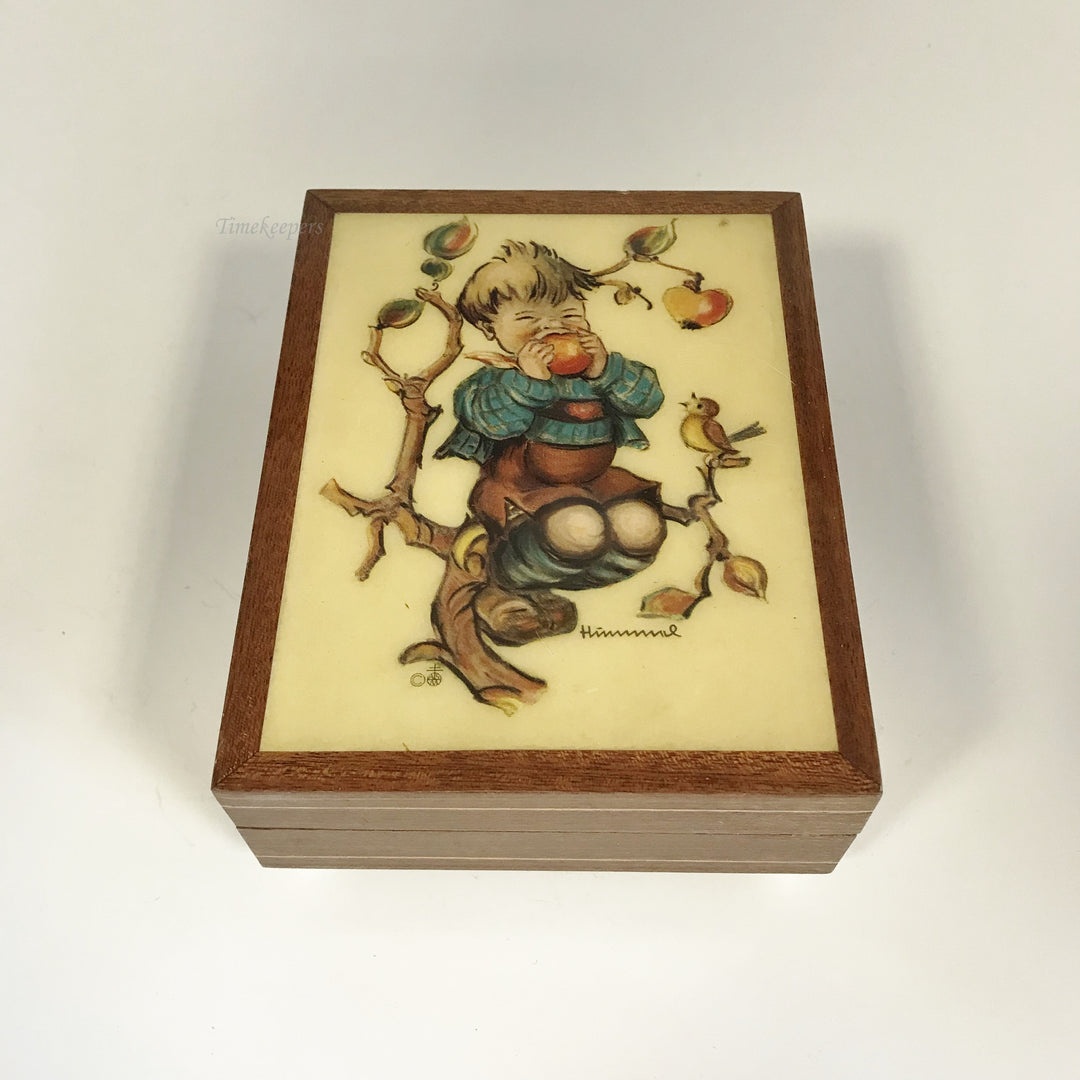 f221 Vintage Hummel German Musical Box Swiss Movement Raindrops Falling...