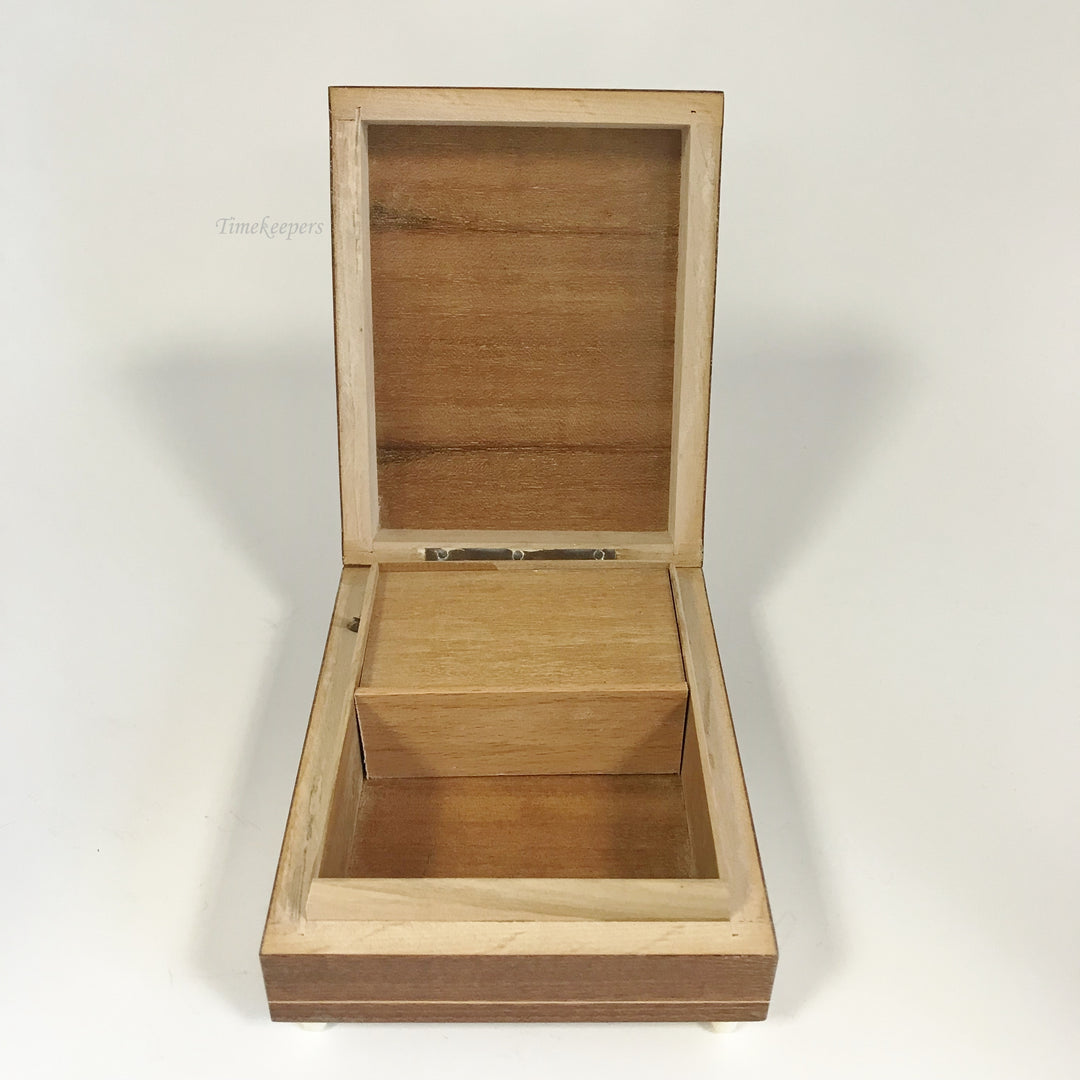 f221 Vintage Hummel German Musical Box Swiss Movement Raindrops Falling...