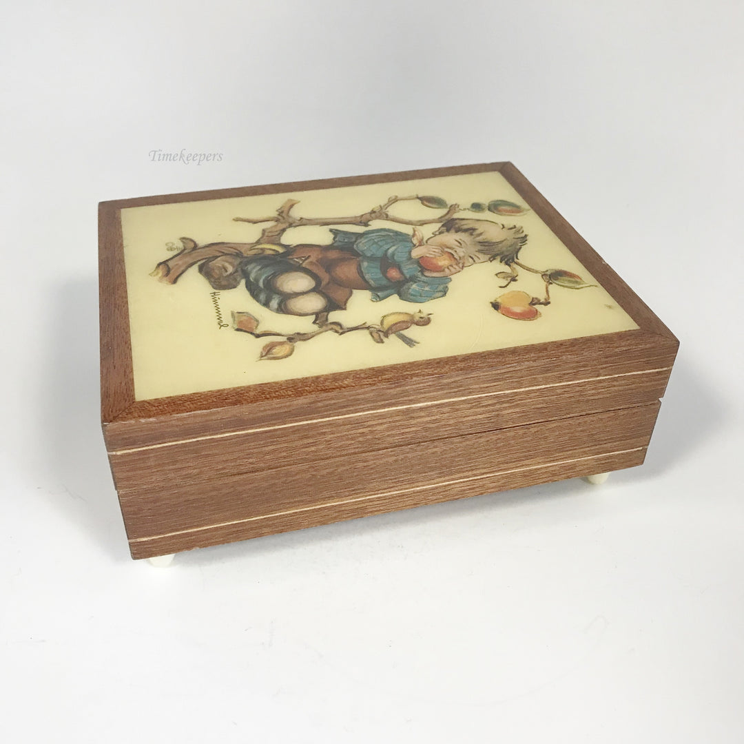 f221 Vintage Hummel German Musical Box Swiss Movement Raindrops Falling...