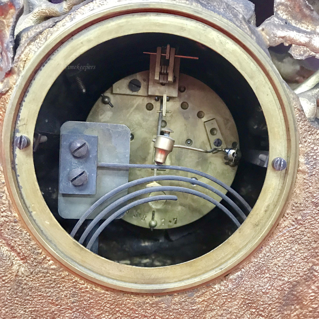 f244 Antique 1800s Bronze Mantel Stand Clock Made in France