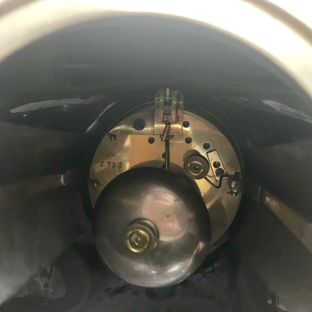 f245 Antique 1800's French Marble & Bronze Miniature Stand Clock