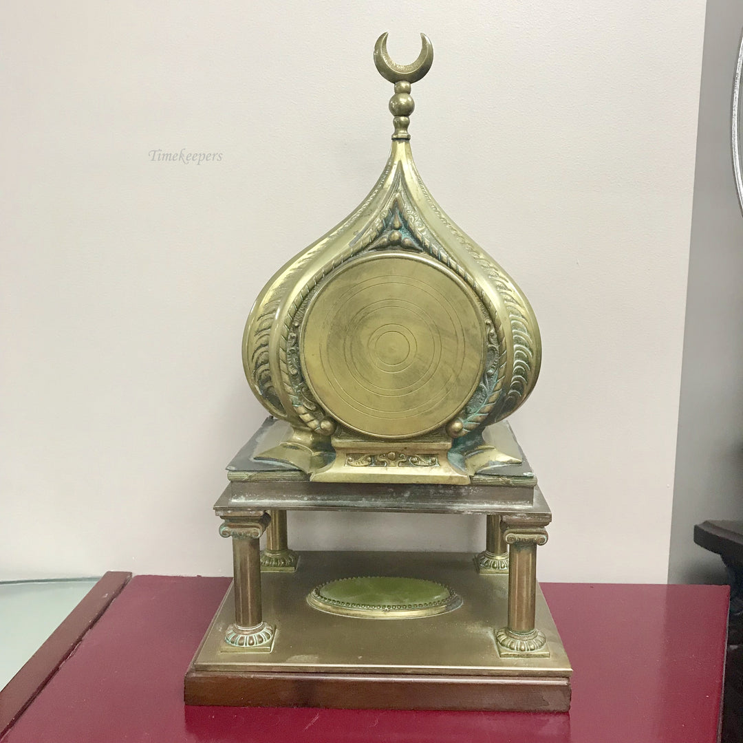 f247 Antique 1800's Miniature Stand Clock Made in France Eastern Style