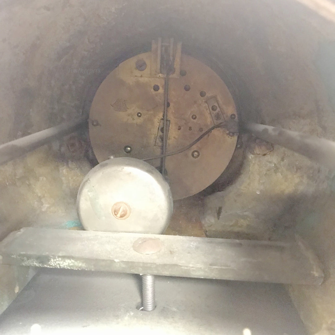 f247 Antique 1800's Miniature Stand Clock Made in France Eastern Style