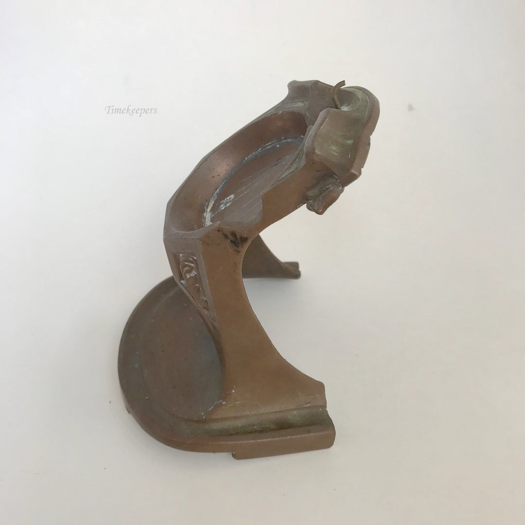 f304 Vintage Pocket Watch Jewelry Holder Stand Case Collectible Bronze