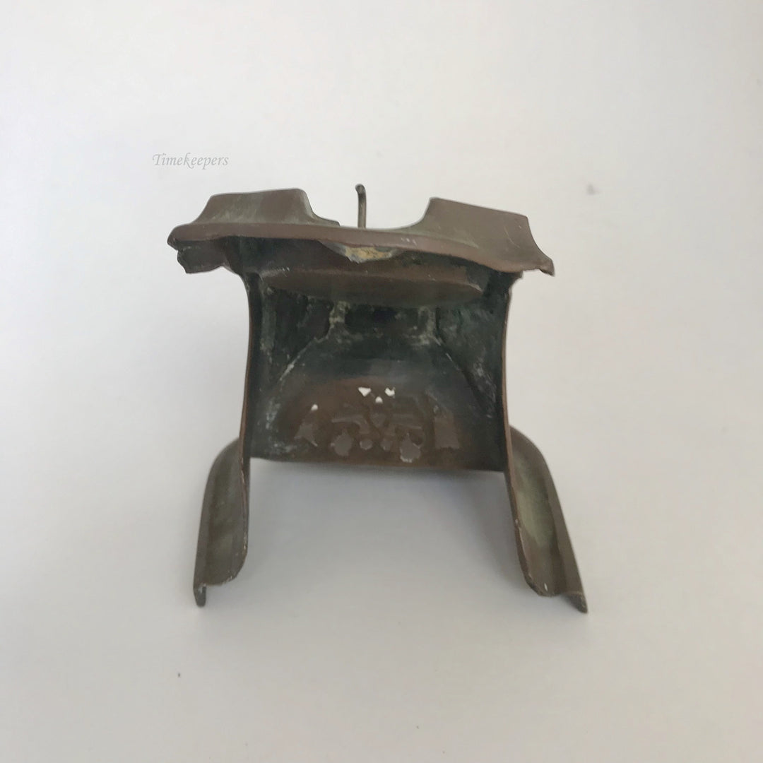 f304 Vintage Pocket Watch Jewelry Holder Stand Case Collectible Bronze