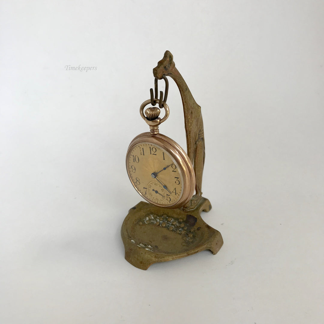 f308 Vintage Pocket Watch Jewelry Holder Stand Case Collectible