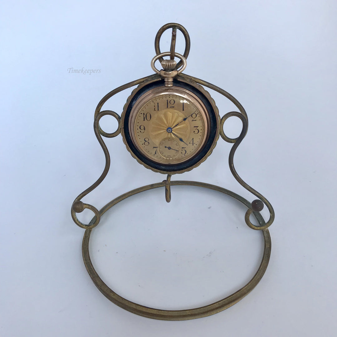 f314 Vintage Pocket Watch Holder Stand Case Collectible