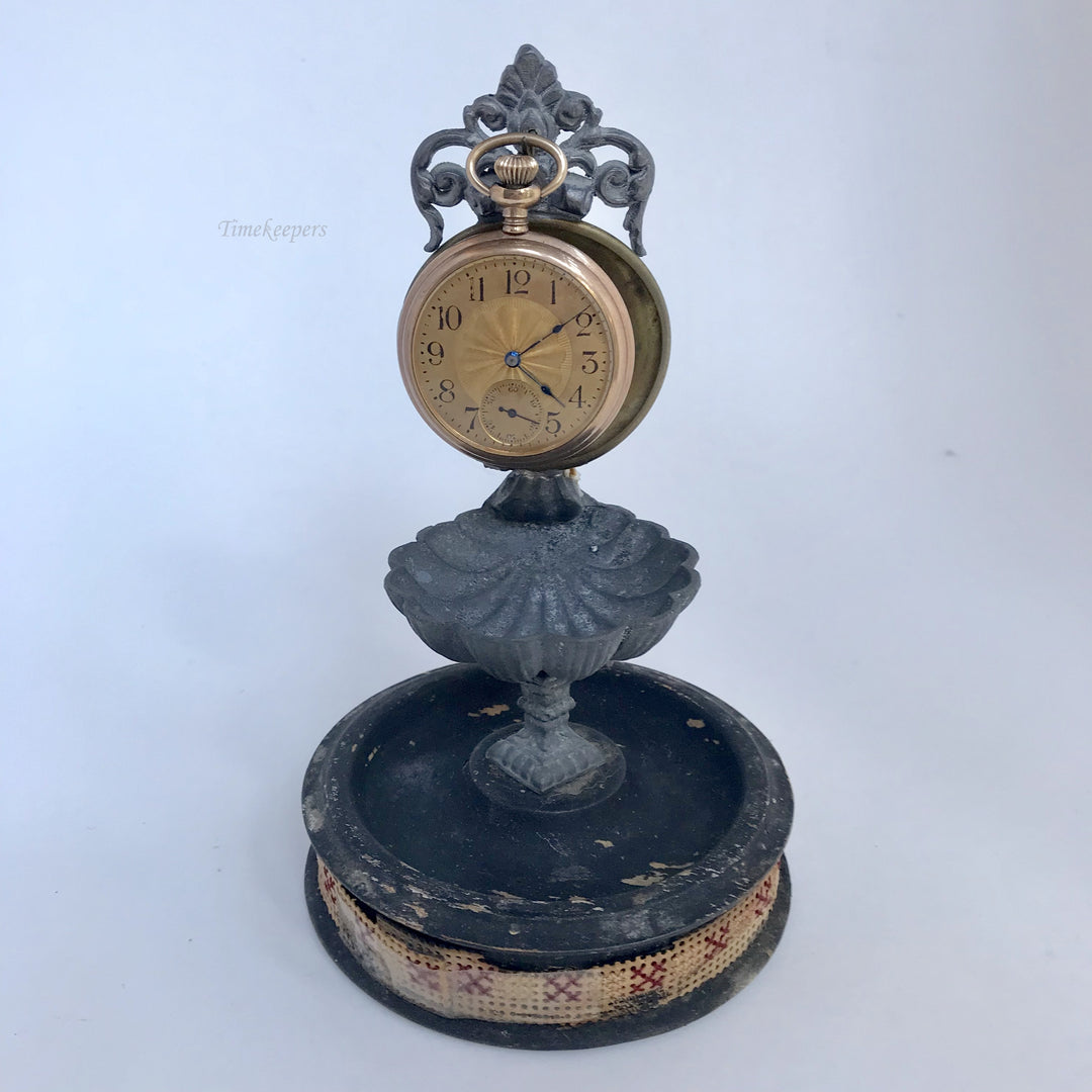 f315 Vintage Pocket Watch & Jewelry Holder Stand Case Collectible