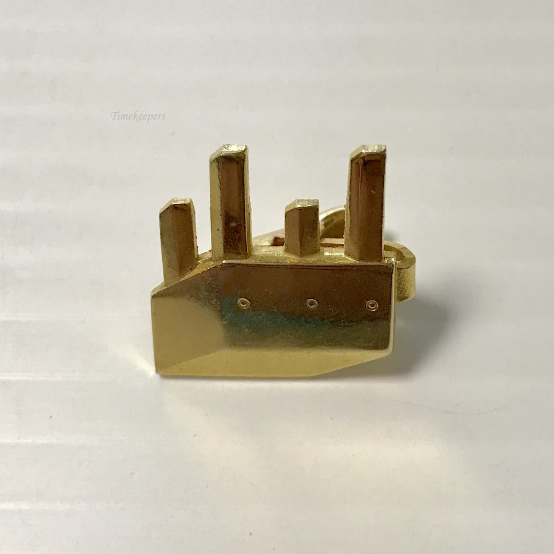 f357 Vintage Gold Tone Men's Classic Mini Tie Clip Clasp