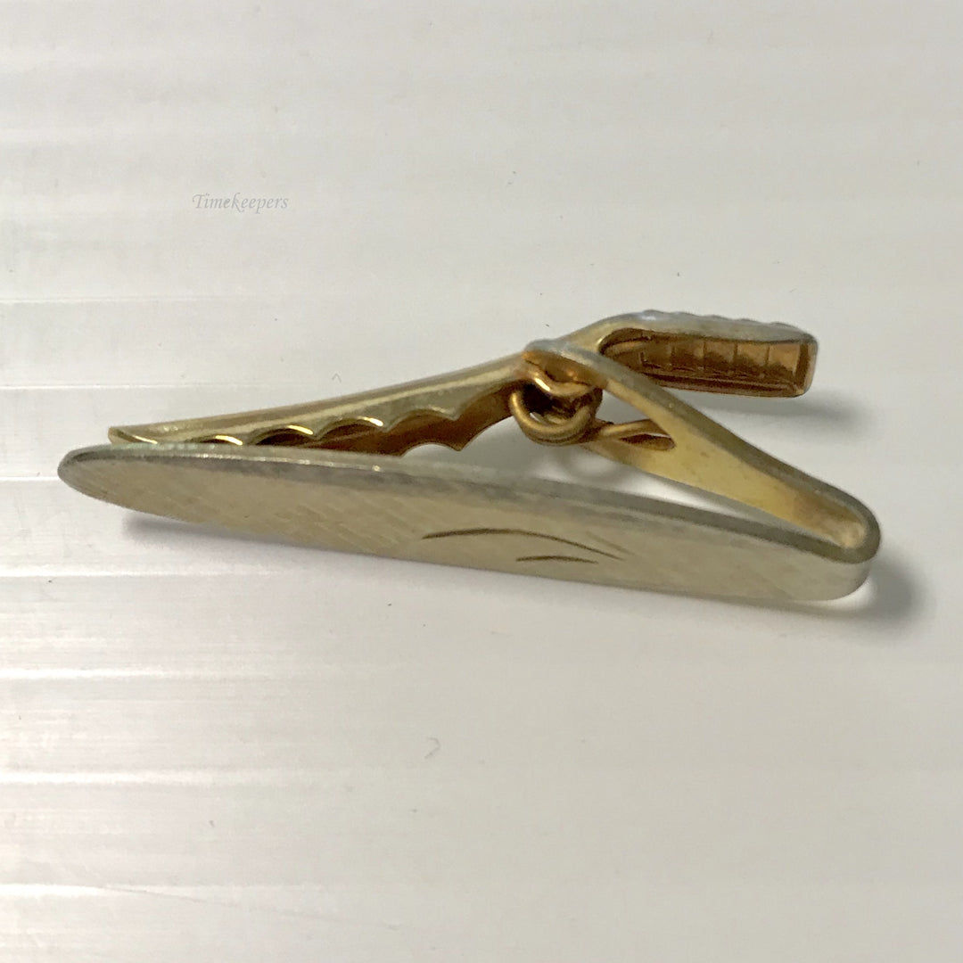 f361 Vintage Gold Tone Men's Tie Clip Clasp