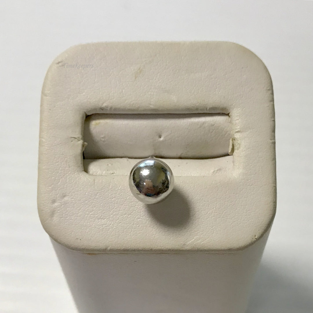 f370 Vintage Silver Tone Ball Tie Tack & Button Chain