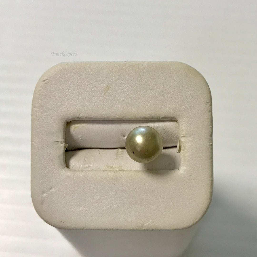 f376 Vintage Gold Tone Pearl Tie Tack