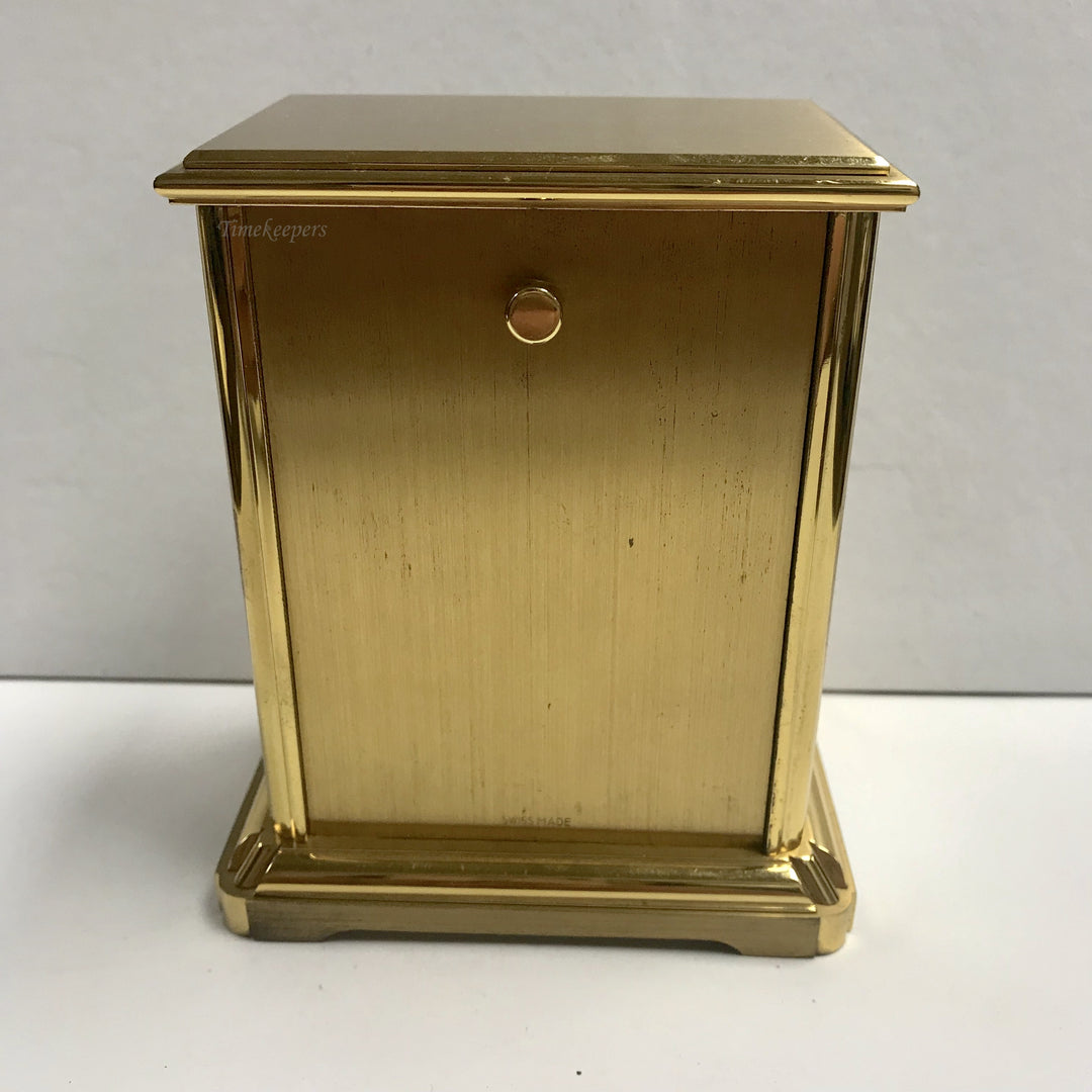 f415 Vintage Hamilton Electronic Brass Miniature Shelf Mantel Clock
