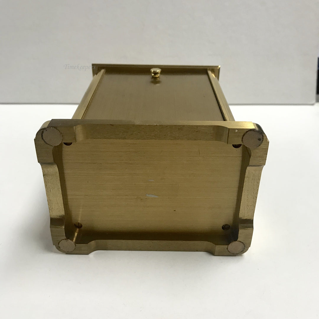 f415 Vintage Hamilton Electronic Brass Miniature Shelf Mantel Clock