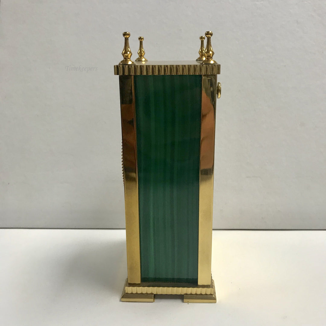 f416 Vintage Hamilton Electronic Swiss Made Brass Miniature Shelf Mantel Clock