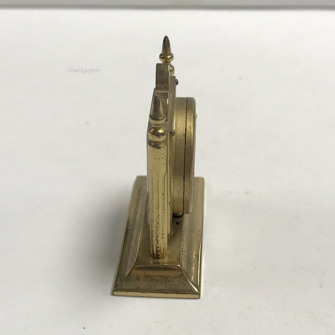 f419 Vintage Semca Swiss Miniature Travel Shelf Mantel Collectible Clock 17J