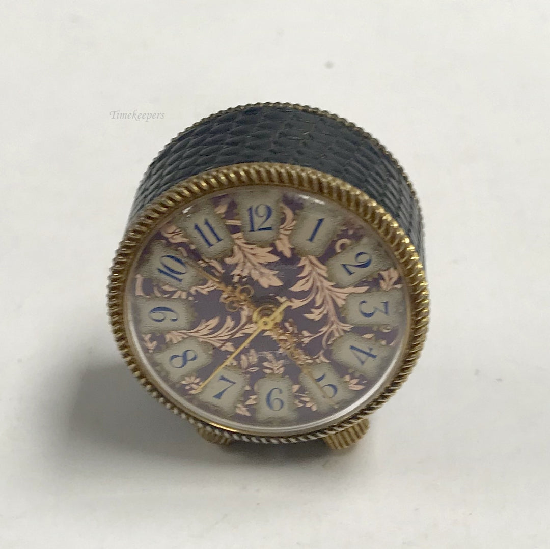 f420 Vintage Bueche Girod Bienne Swiss Miniature Travel Music Alarm Clock 17R