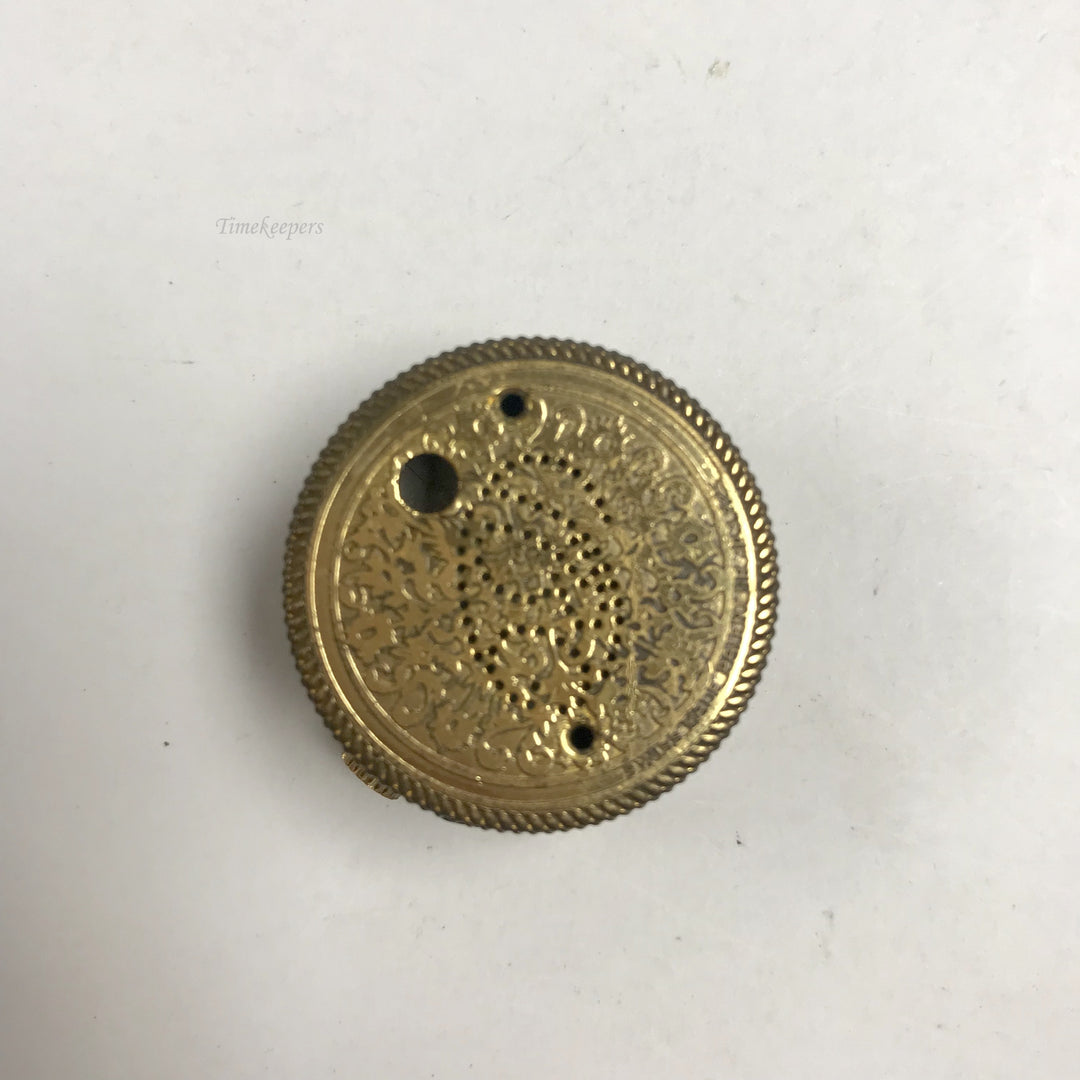 f420 Vintage Bueche Girod Bienne Swiss Miniature Travel Music Alarm Clock 17R