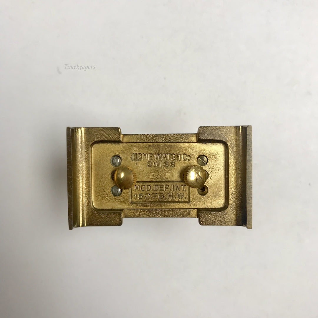 f423 Vintage Nieman Marcus Swiss Travel Miniature Music Alarm Clock 17J