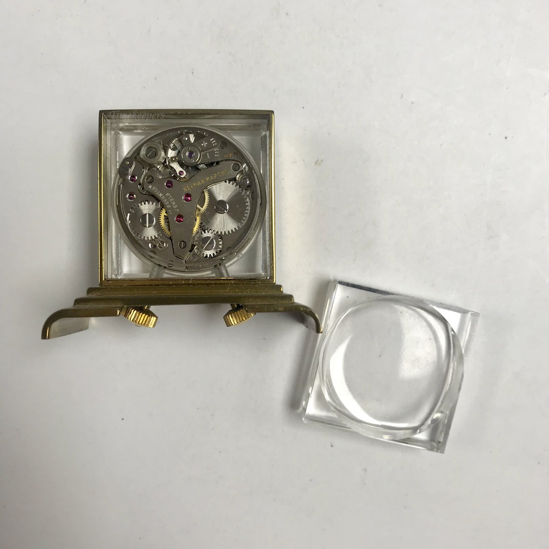 f423 Vintage Nieman Marcus Swiss Travel Miniature Music Alarm Clock 17J