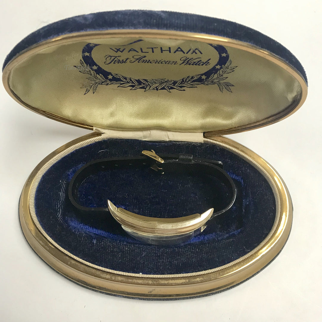 f426 Vintage Waltham Premier USA Men's Wrist Watch 10K GF 17J With Case