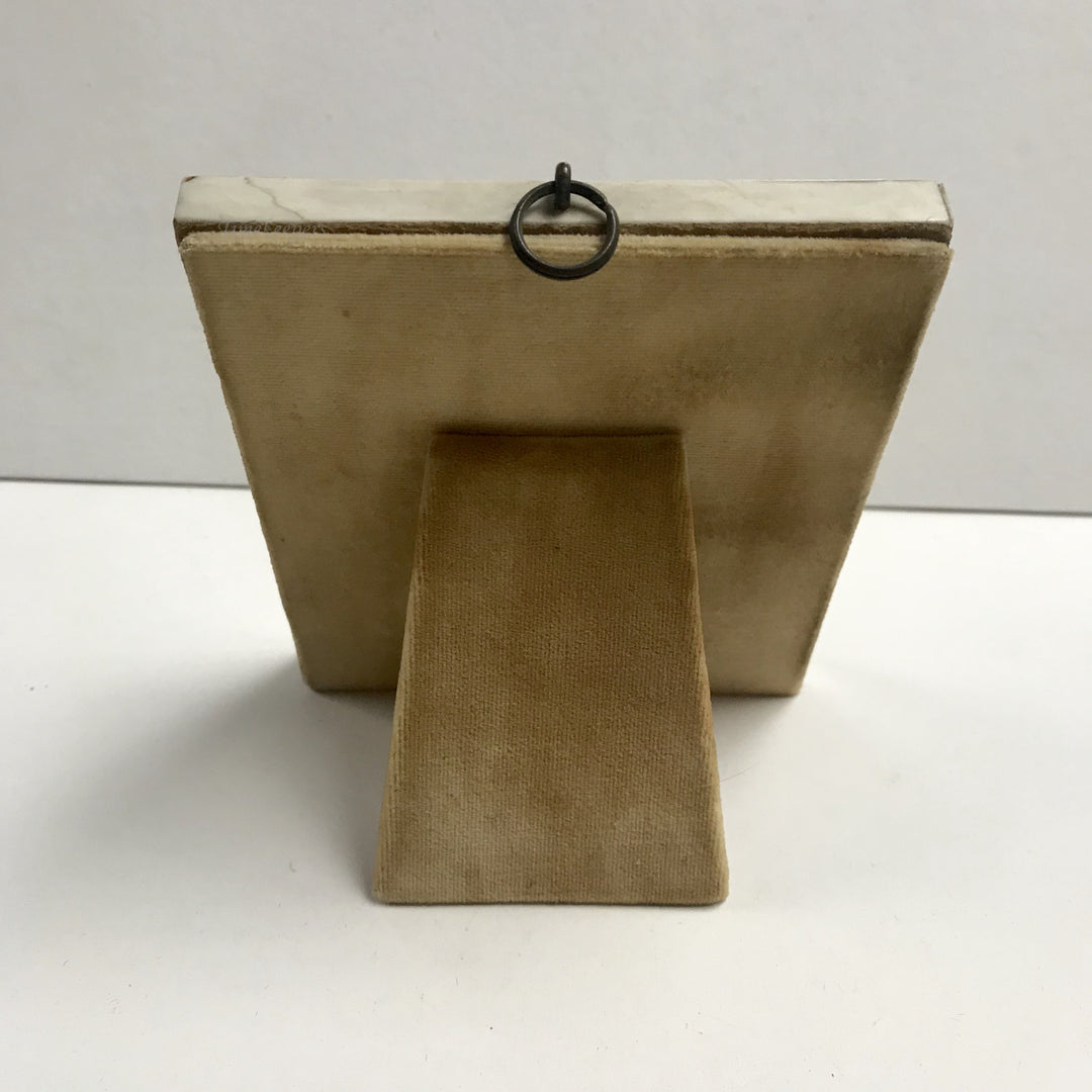 f434 Vintage Ornamental Framed French Miniature Portrait Aristocratic Lady