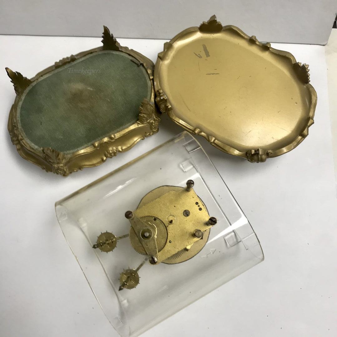 f438 Vintage Mechanical Mantel Table Stand Pendulum Clock Collectible Germany