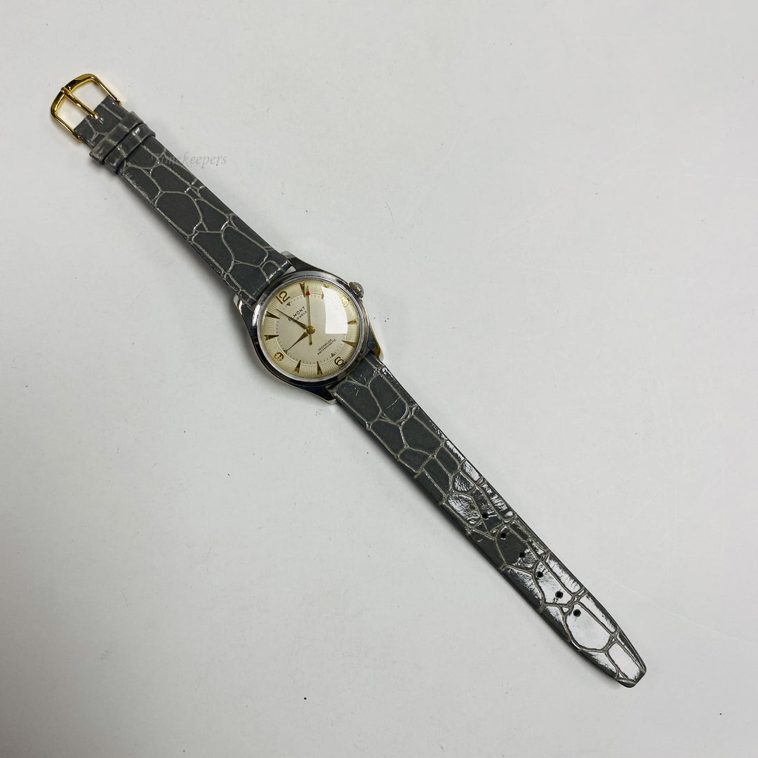 f440 Vintage Elmont Incabloc Swiss Mechanical Men's Wrist Watch Silver Tone 17J