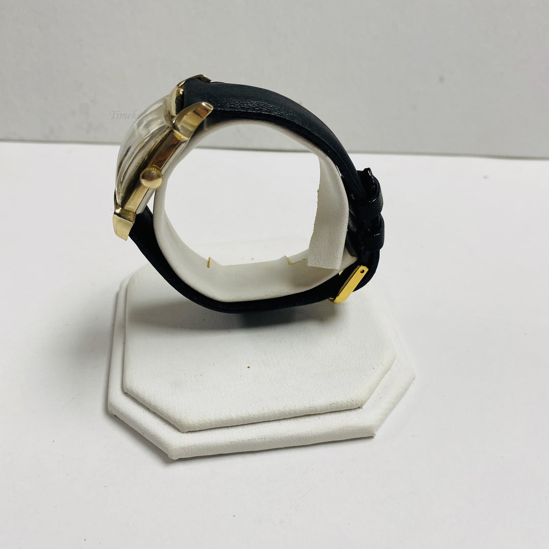 f446 Vintage Wittnauer Swiss Mechanical Men's Wrist Watch Gold Tone 17J 10K GF