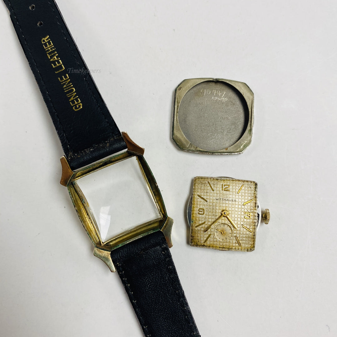 f446 Vintage Wittnauer Swiss Mechanical Men's Wrist Watch Gold Tone 17J 10K GF