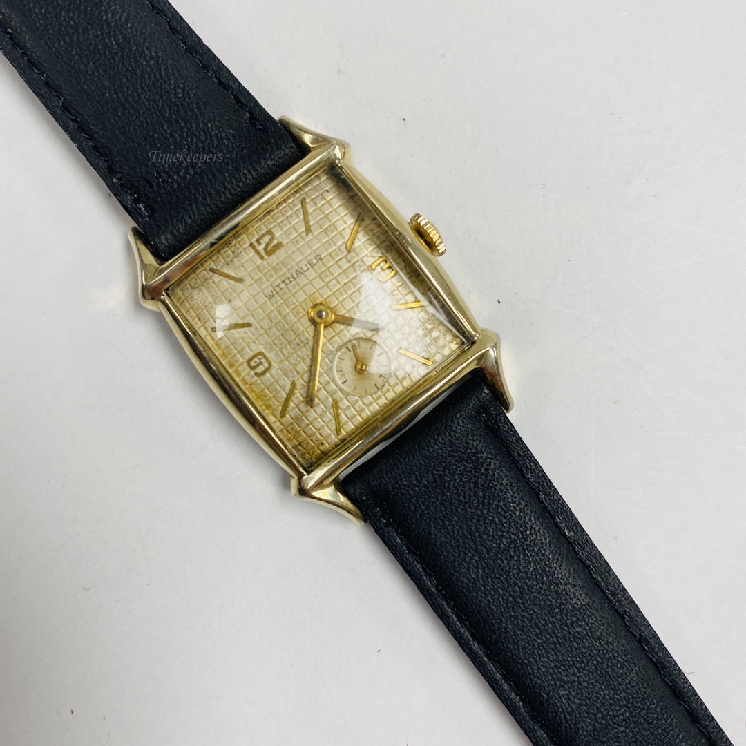 f446 Vintage Wittnauer Swiss Mechanical Men's Wrist Watch Gold Tone 17J 10K GF