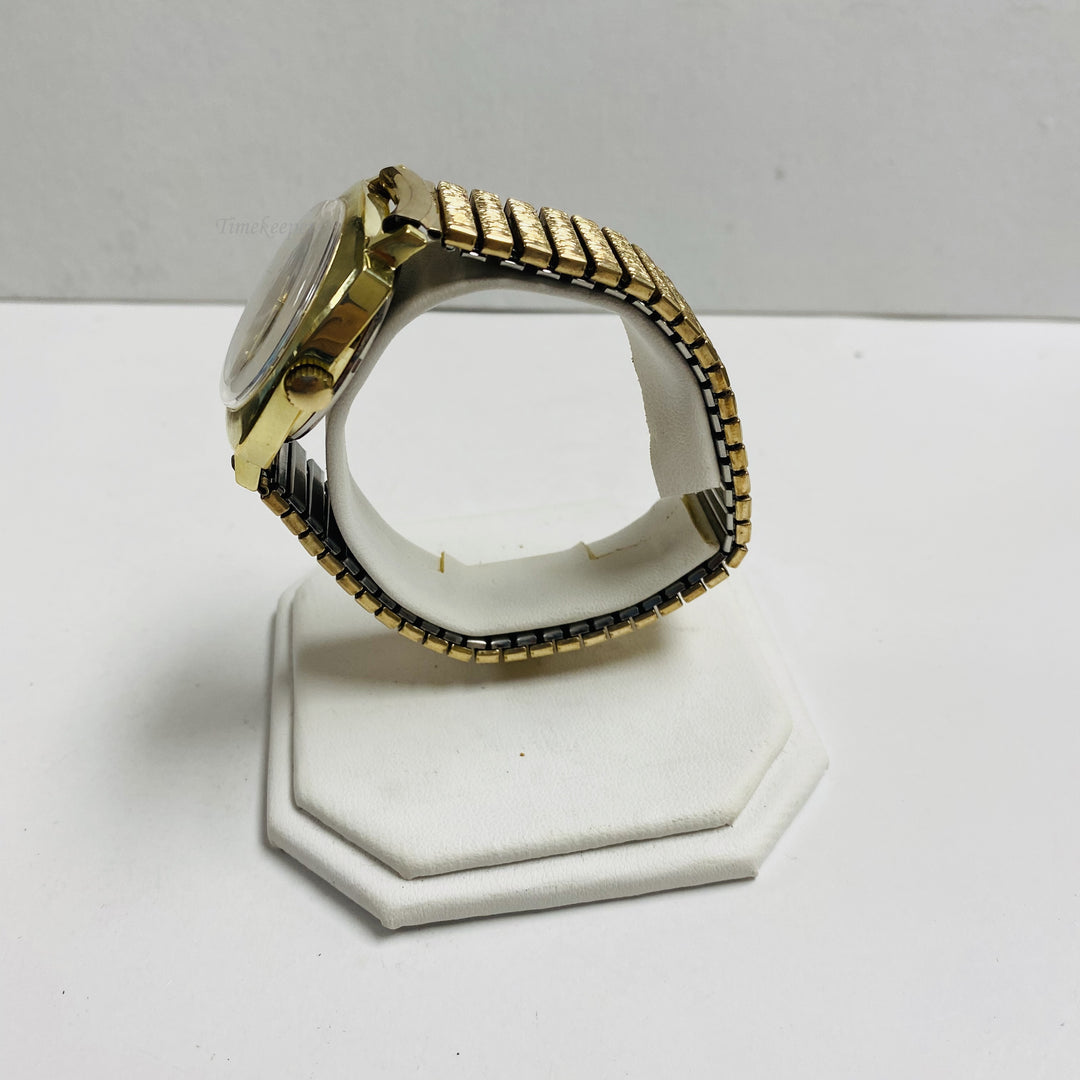 f449 Vintage Gruen Precision Swiss Autowind Men's Wrist Watch Gold Tone 17J