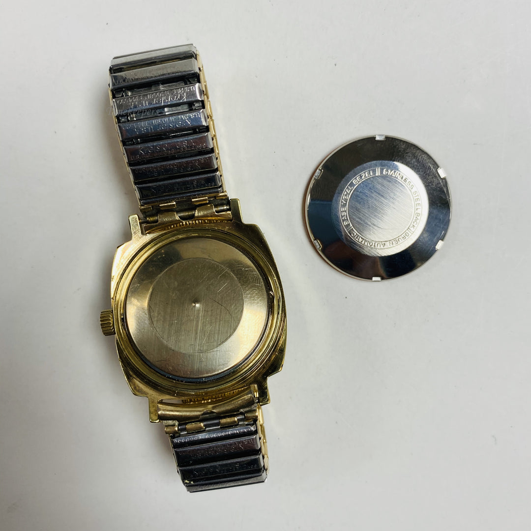 f449 Vintage Gruen Precision Swiss Autowind Men's Wrist Watch Gold Tone 17J