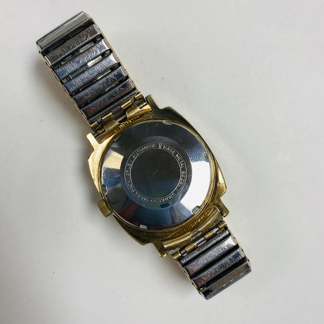 f449 Vintage Gruen Precision Swiss Autowind Men's Wrist Watch Gold Tone 17J
