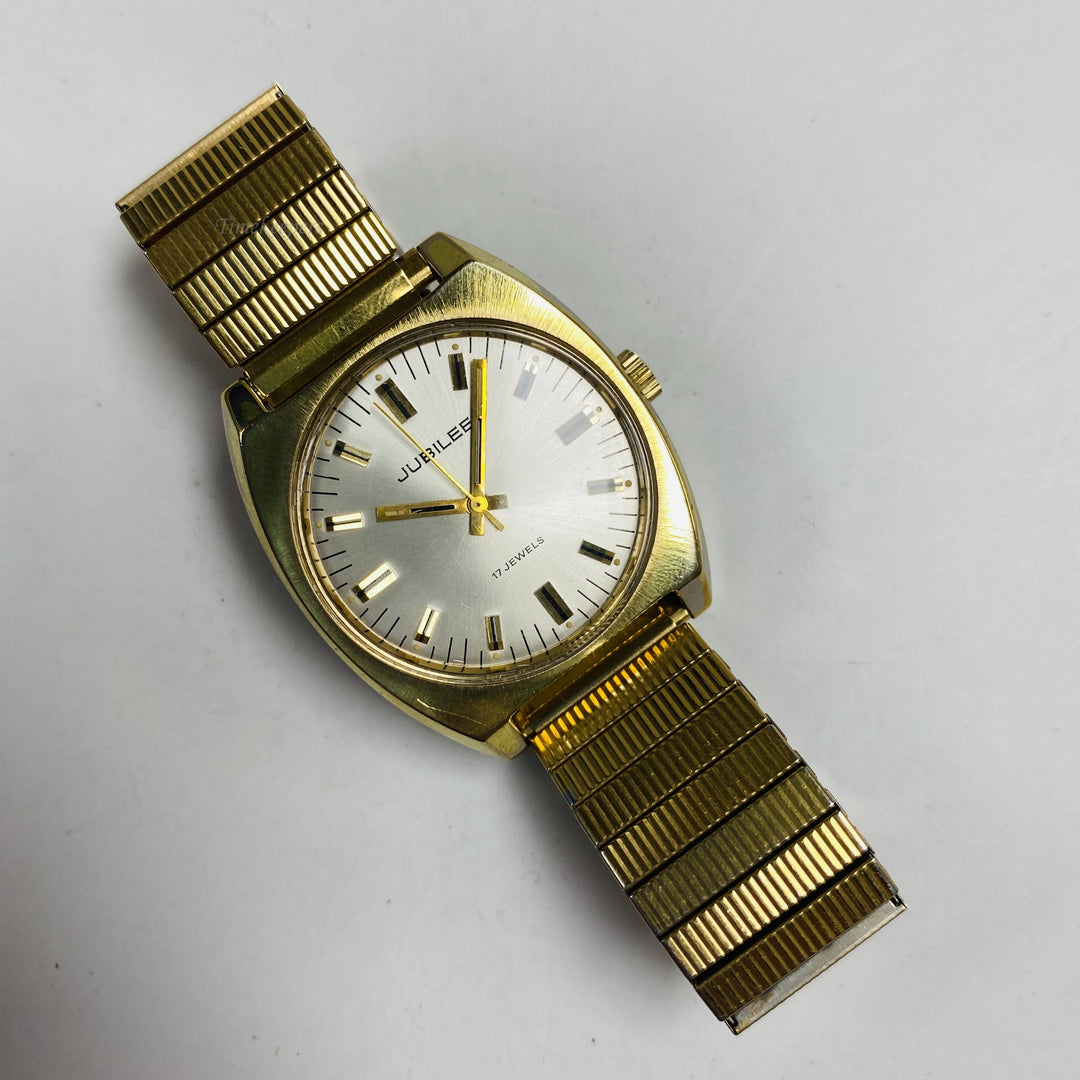 f450 Vintage Jubilee Mechanical Men's Wrist Watch Gold Tone 17J