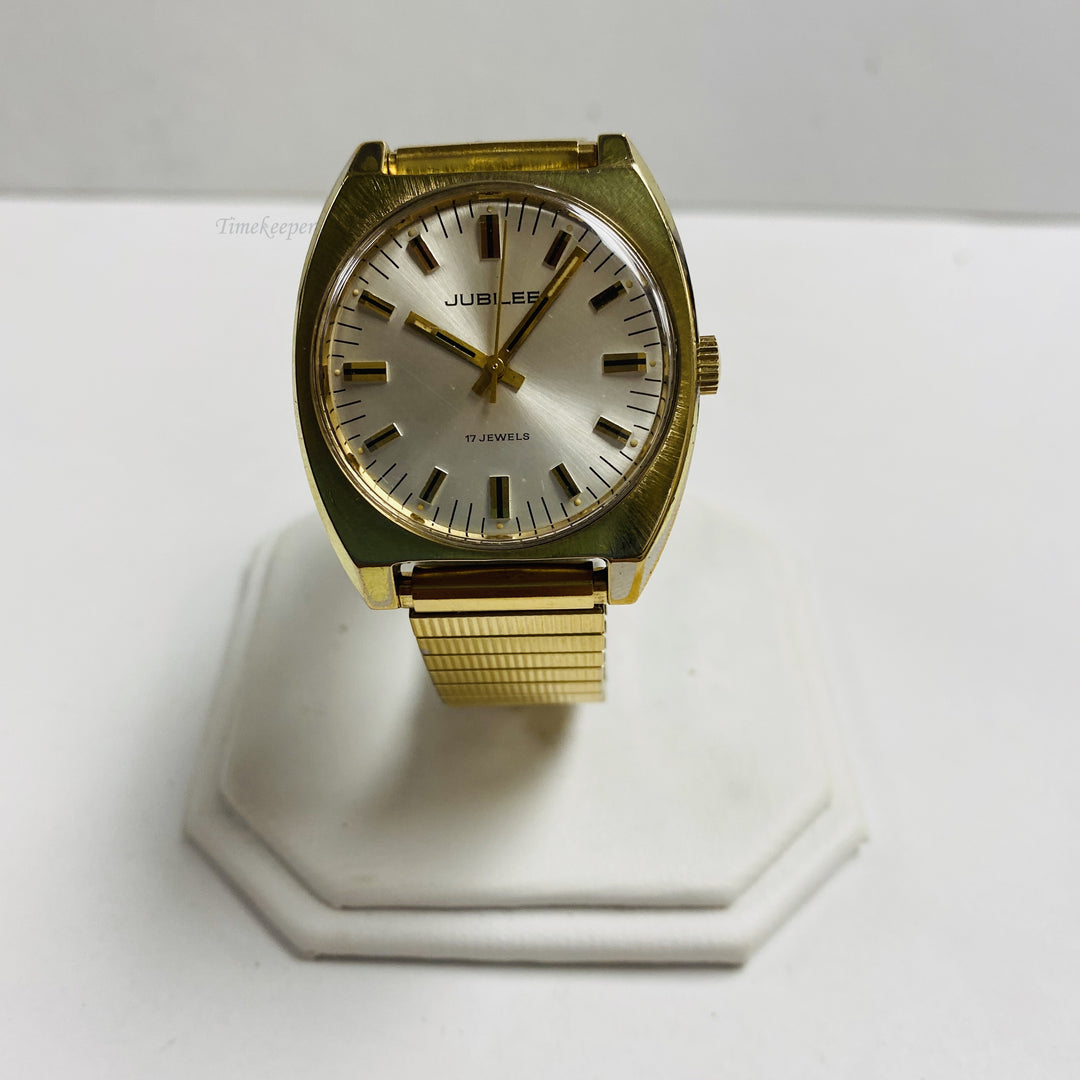 f450 Vintage Jubilee Mechanical Men's Wrist Watch Gold Tone 17J