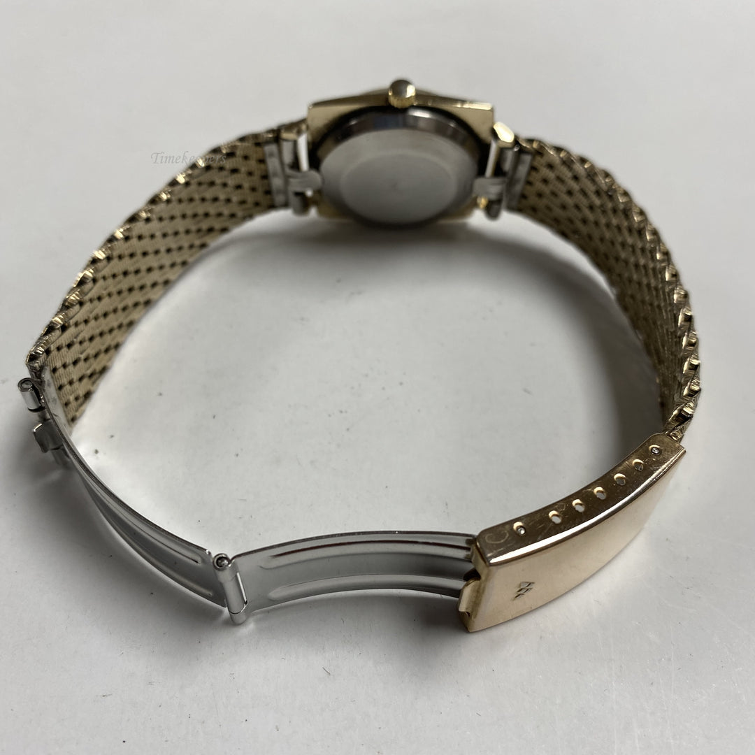 f454 Vintage Wittnauer Mechanical Men's Wrist Watch 10K RGP Bezel Gold Tone 17J