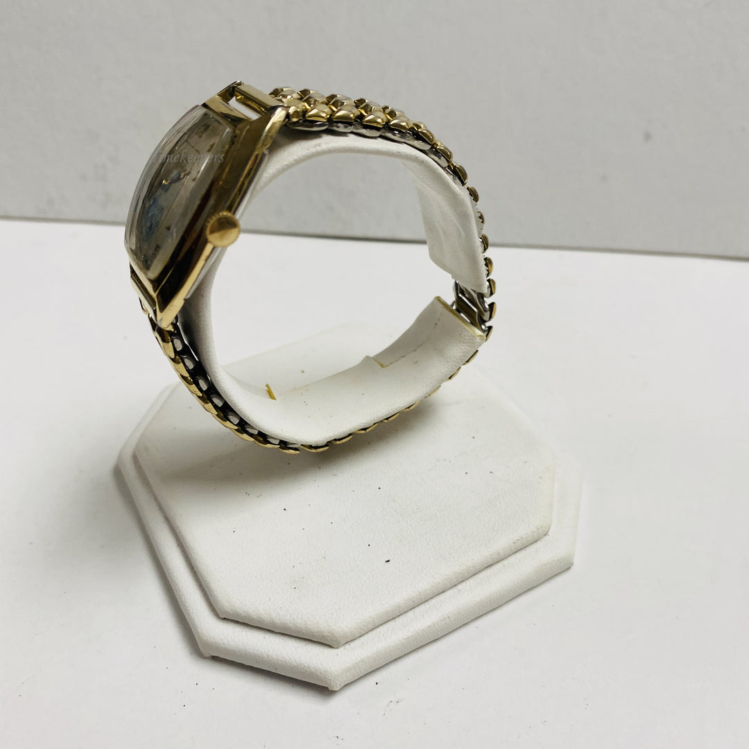 f457 Vintage Gruen Veri-Thin Swiss Mechanical Men's Wrist Watch Gold Tone 17J