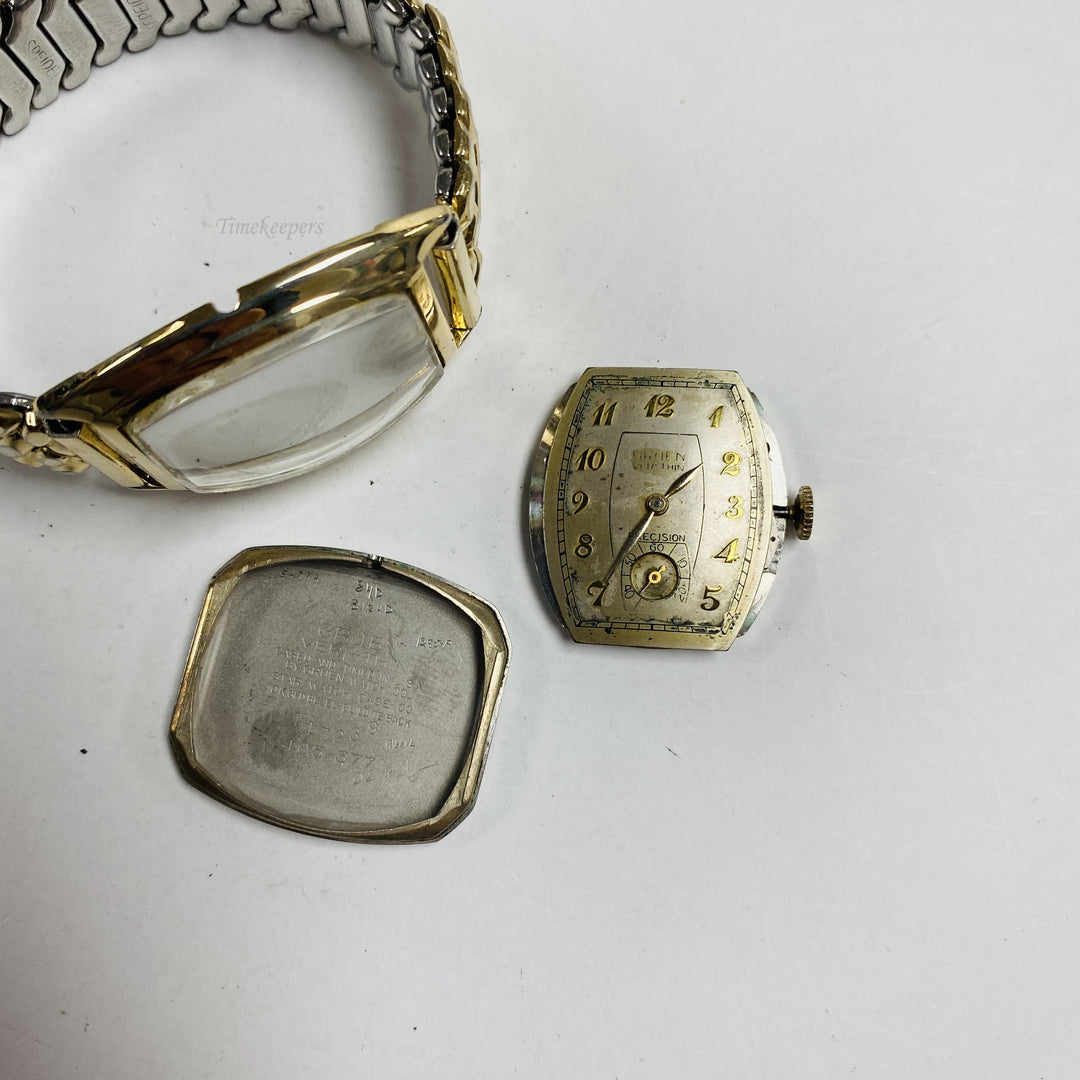 f457 Vintage Gruen Veri-Thin Swiss Mechanical Men's Wrist Watch Gold Tone 17J