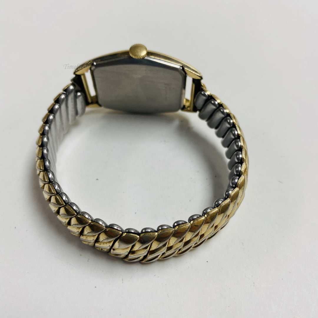 f458 Vintage Banner Swiss Mechanical Men's Wrist Watch Gold Tone 17J